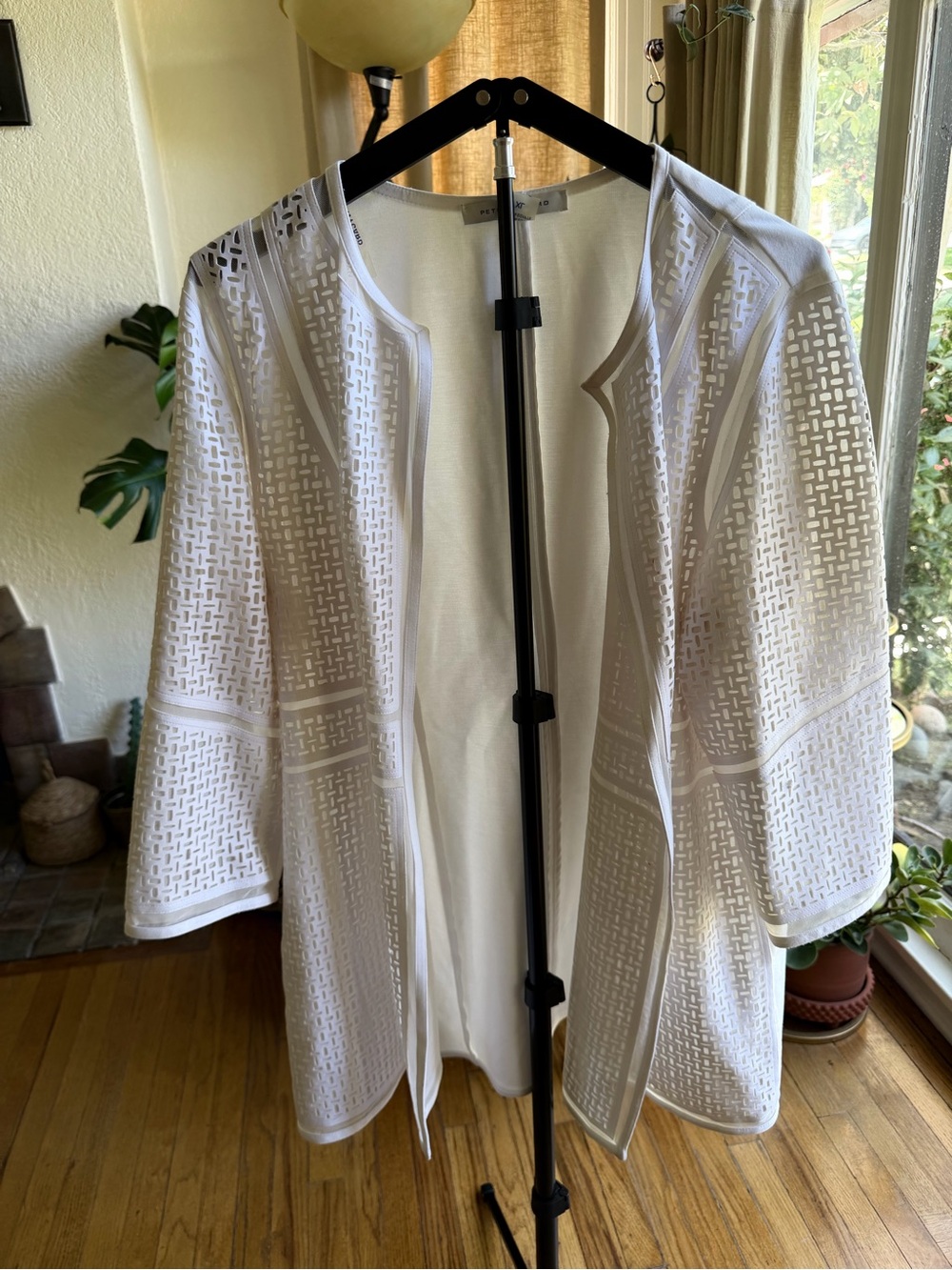 Peter Nygard White Top with Branded Neck Tape